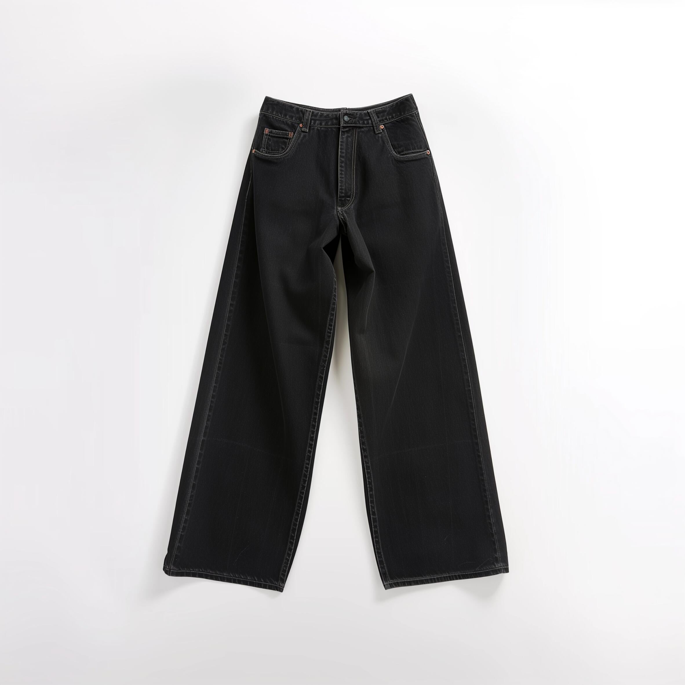 Men’s wide-leg black jeans